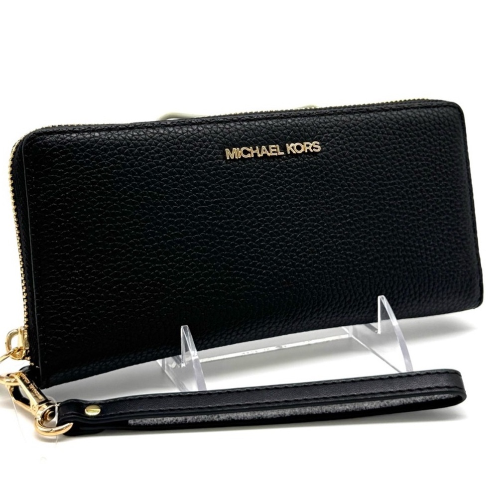 Michael Kors Large Continental Wallet Wristlet Black
